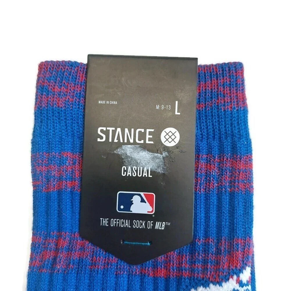 Stance Blue Jays Twist Mens Shoe Size 9-13 Casual Toronto Blue Jays Crew Socks